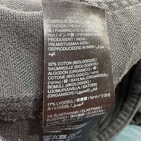 Prana Pants Womens Medium Black Cuyamaca Oversized Barrel Cotton Mid Rise Casual - Picture 6 of 14